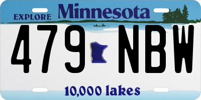 MN license plate 479NBW