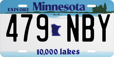 MN license plate 479NBY