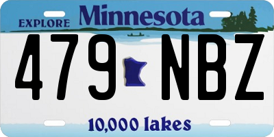 MN license plate 479NBZ