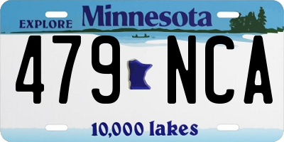 MN license plate 479NCA