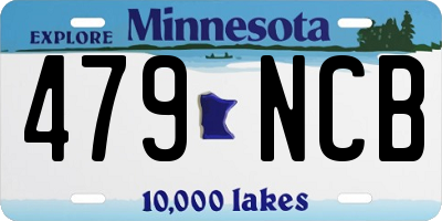 MN license plate 479NCB