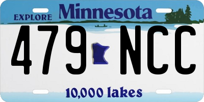 MN license plate 479NCC