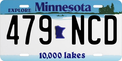 MN license plate 479NCD