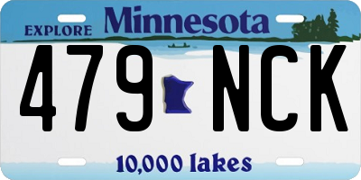 MN license plate 479NCK