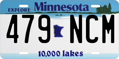 MN license plate 479NCM