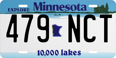MN license plate 479NCT