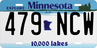 MN license plate 479NCW