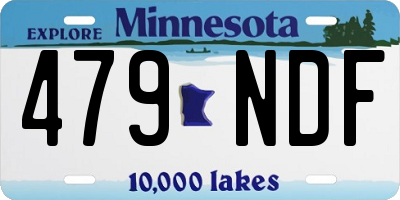 MN license plate 479NDF