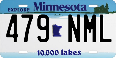 MN license plate 479NML