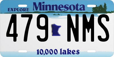MN license plate 479NMS