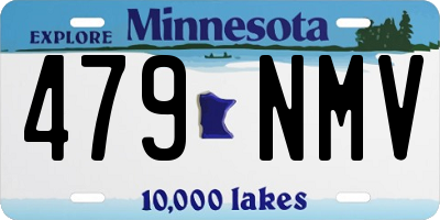 MN license plate 479NMV