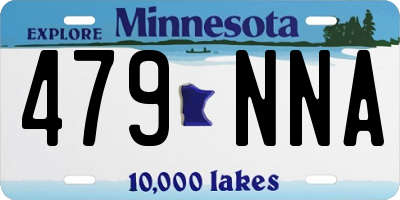 MN license plate 479NNA