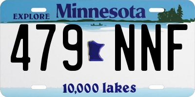 MN license plate 479NNF