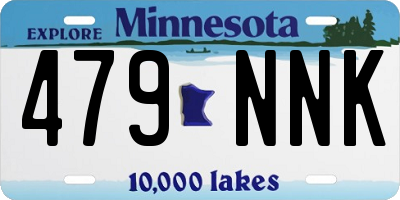 MN license plate 479NNK