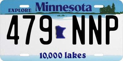 MN license plate 479NNP