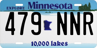 MN license plate 479NNR