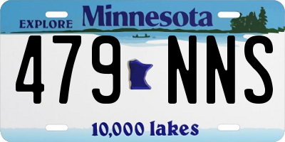 MN license plate 479NNS