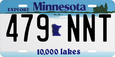 MN license plate 479NNT