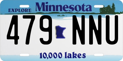 MN license plate 479NNU