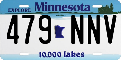 MN license plate 479NNV