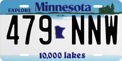 MN license plate 479NNW