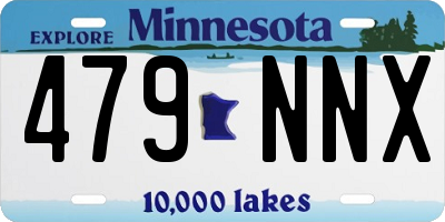 MN license plate 479NNX