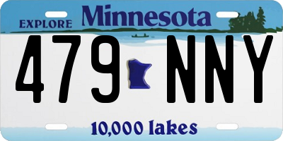 MN license plate 479NNY