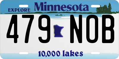 MN license plate 479NOB