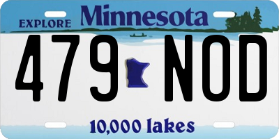 MN license plate 479NOD