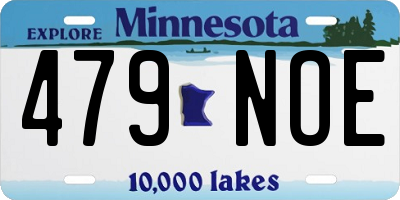 MN license plate 479NOE