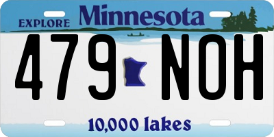 MN license plate 479NOH