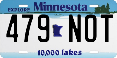 MN license plate 479NOT