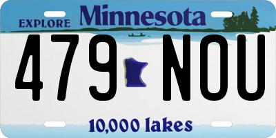 MN license plate 479NOU