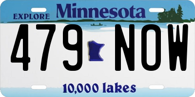MN license plate 479NOW