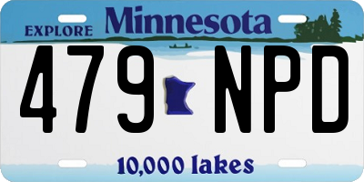 MN license plate 479NPD