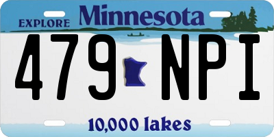 MN license plate 479NPI