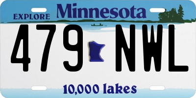 MN license plate 479NWL