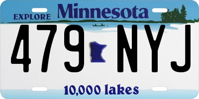 MN license plate 479NYJ