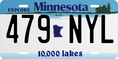 MN license plate 479NYL