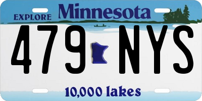 MN license plate 479NYS