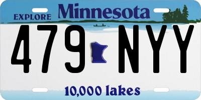MN license plate 479NYY
