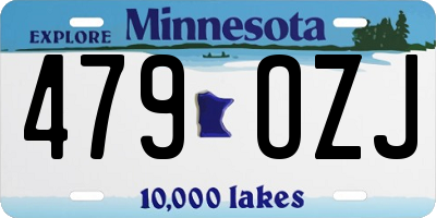 MN license plate 479OZJ