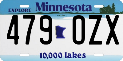 MN license plate 479OZX