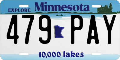 MN license plate 479PAY