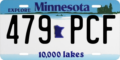 MN license plate 479PCF