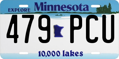 MN license plate 479PCU