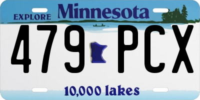 MN license plate 479PCX
