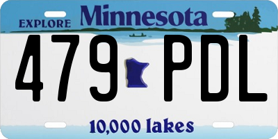 MN license plate 479PDL