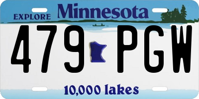 MN license plate 479PGW