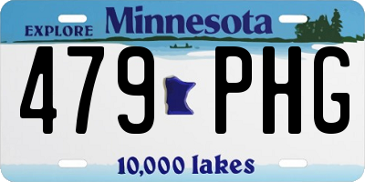 MN license plate 479PHG